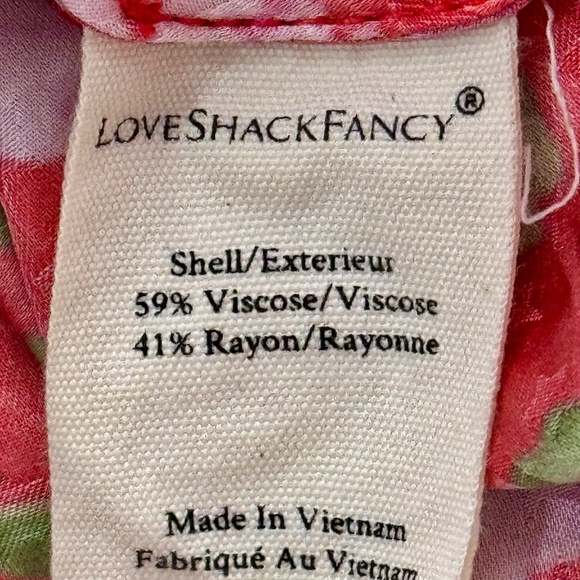 Love Shack Fancy Mambo Red Anila Mini Dress Size Small - Picture 5 of 8